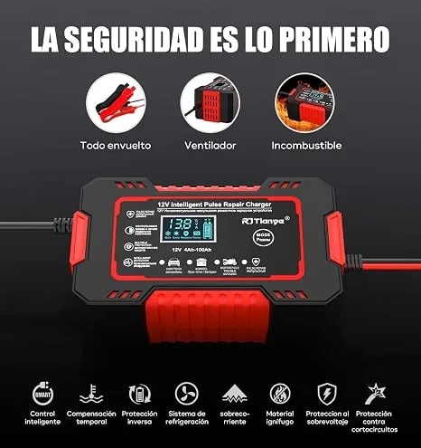 Ventilador, material ignífugo y protecciones